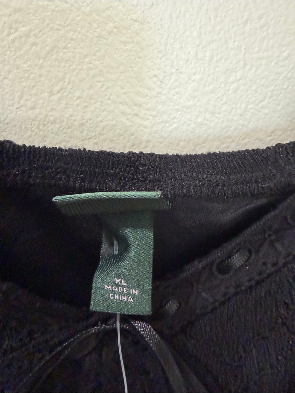 NWT Wild Fable Black Eyelet A-line Mini Dress - Picture 6 of 8